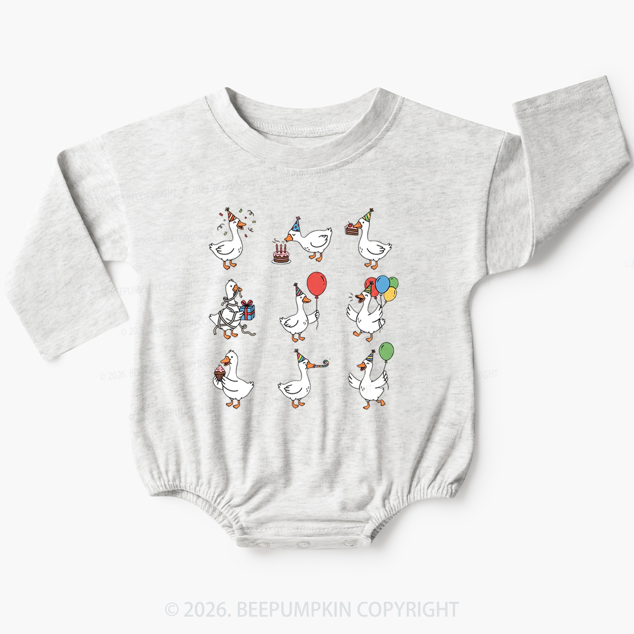 Silly Goose Birthday Baby Bubble Romper