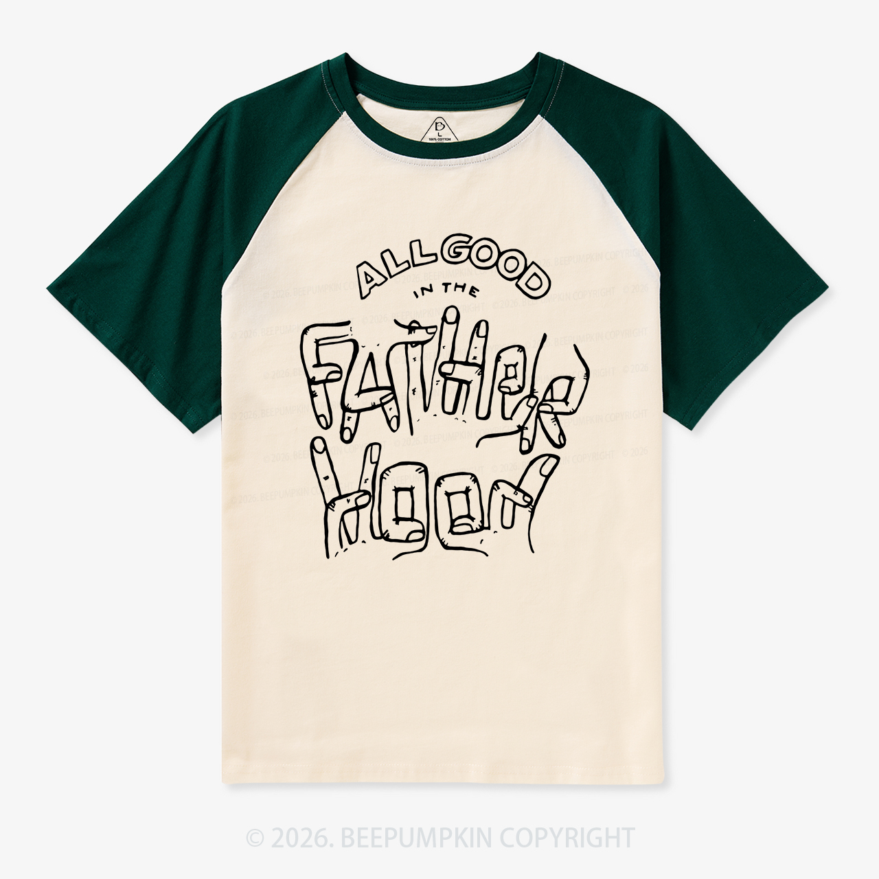 Vintage All Good In The Fatherhood Adult Retro Raglan T-shirt