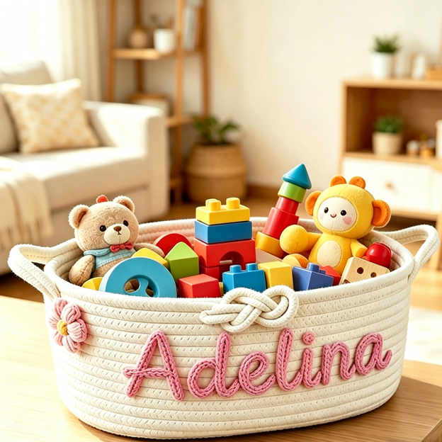 Personalized Name Storage Basket Gift