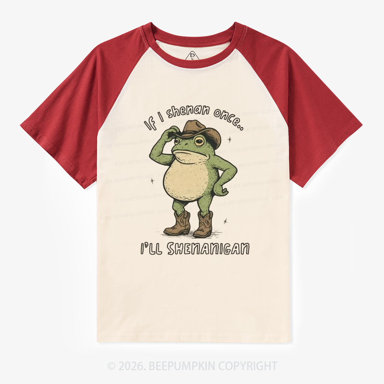 If I Shenan Once I'll Shenanigan Vintage Raglan T-shirt