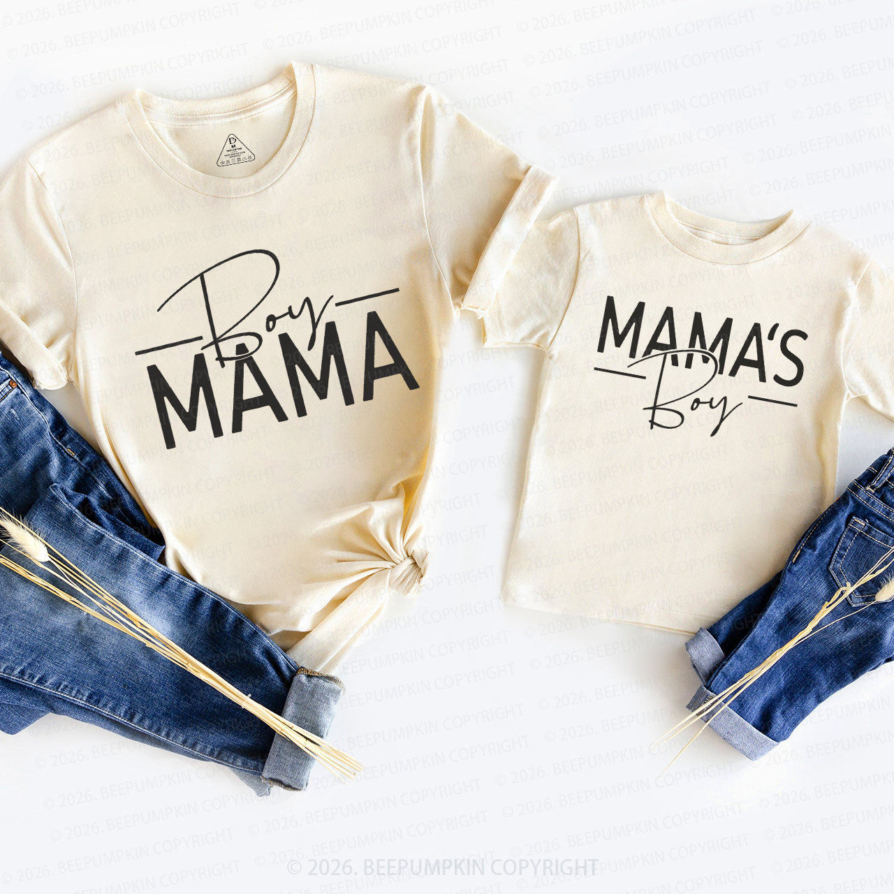 Boy Mama Mama's Boy Mom&Me Matching T-Shirts