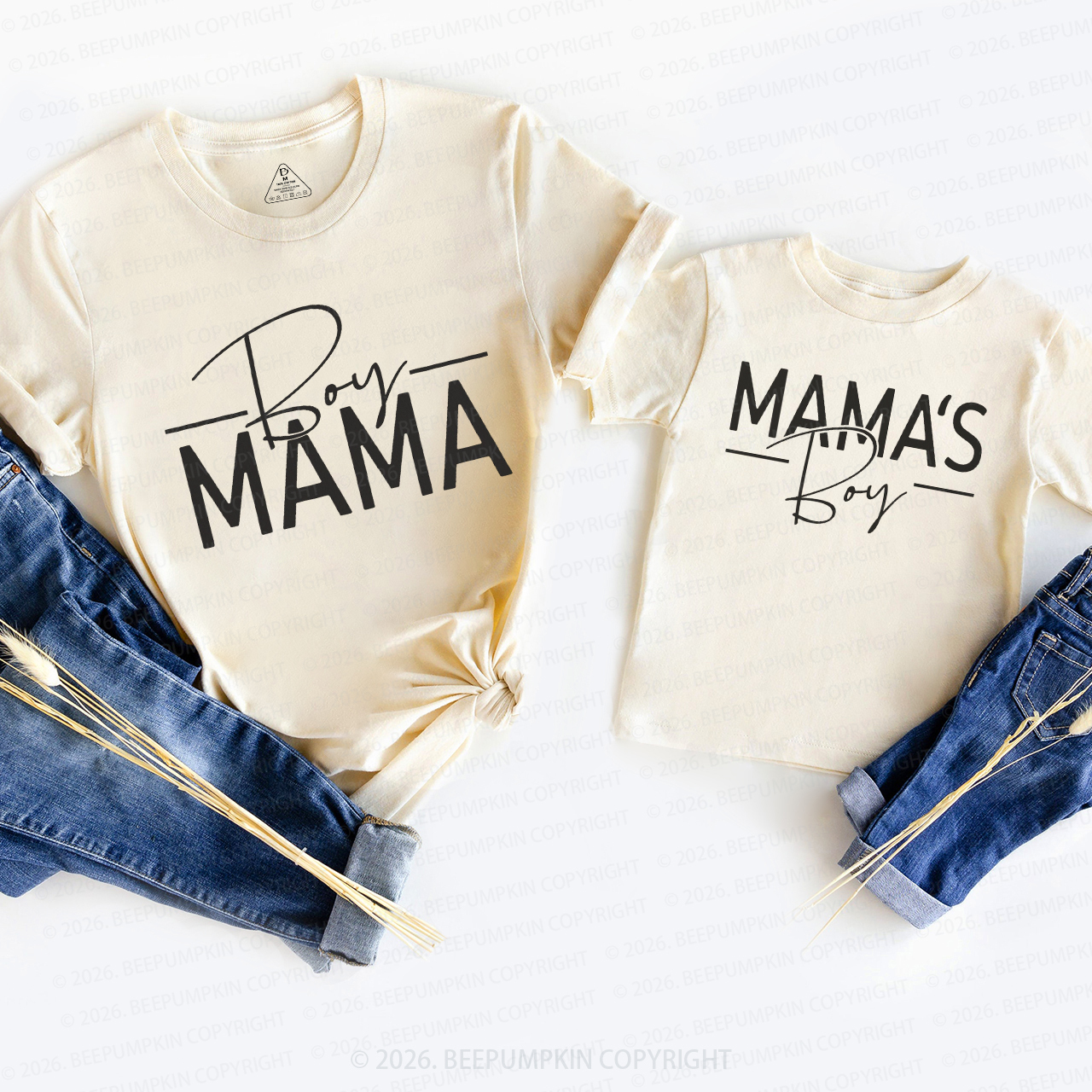 Boy Mama Mama's Boy Mom&Me Matching T-Shirts