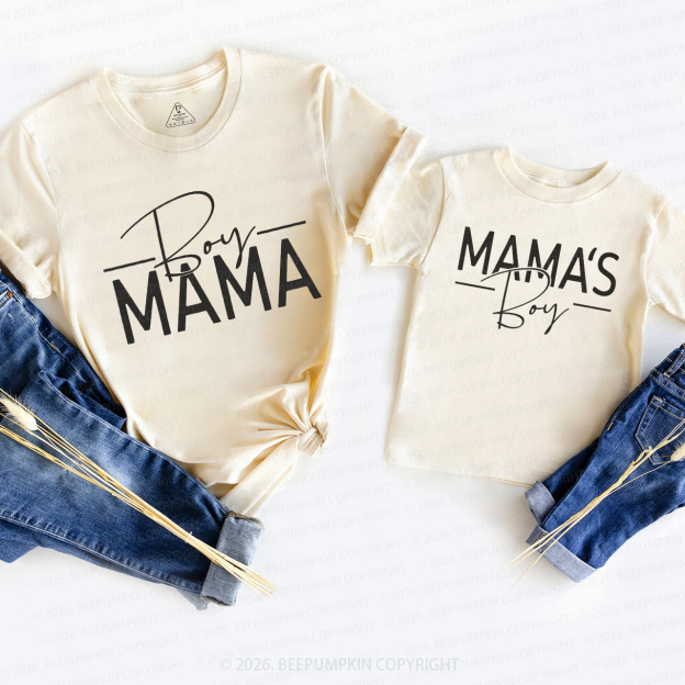 Boy Mama Mama's Boy Mom&Me Matching T-Shirts