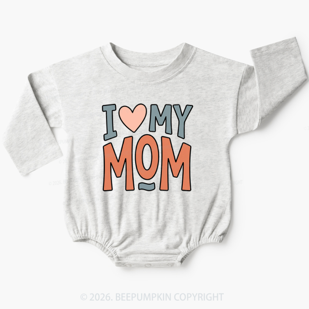 Sweet I Love My Mom Baby Bubble Romper