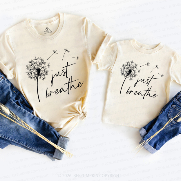 Just Breathe Dandelion Mom&Me Matching T-Shirts