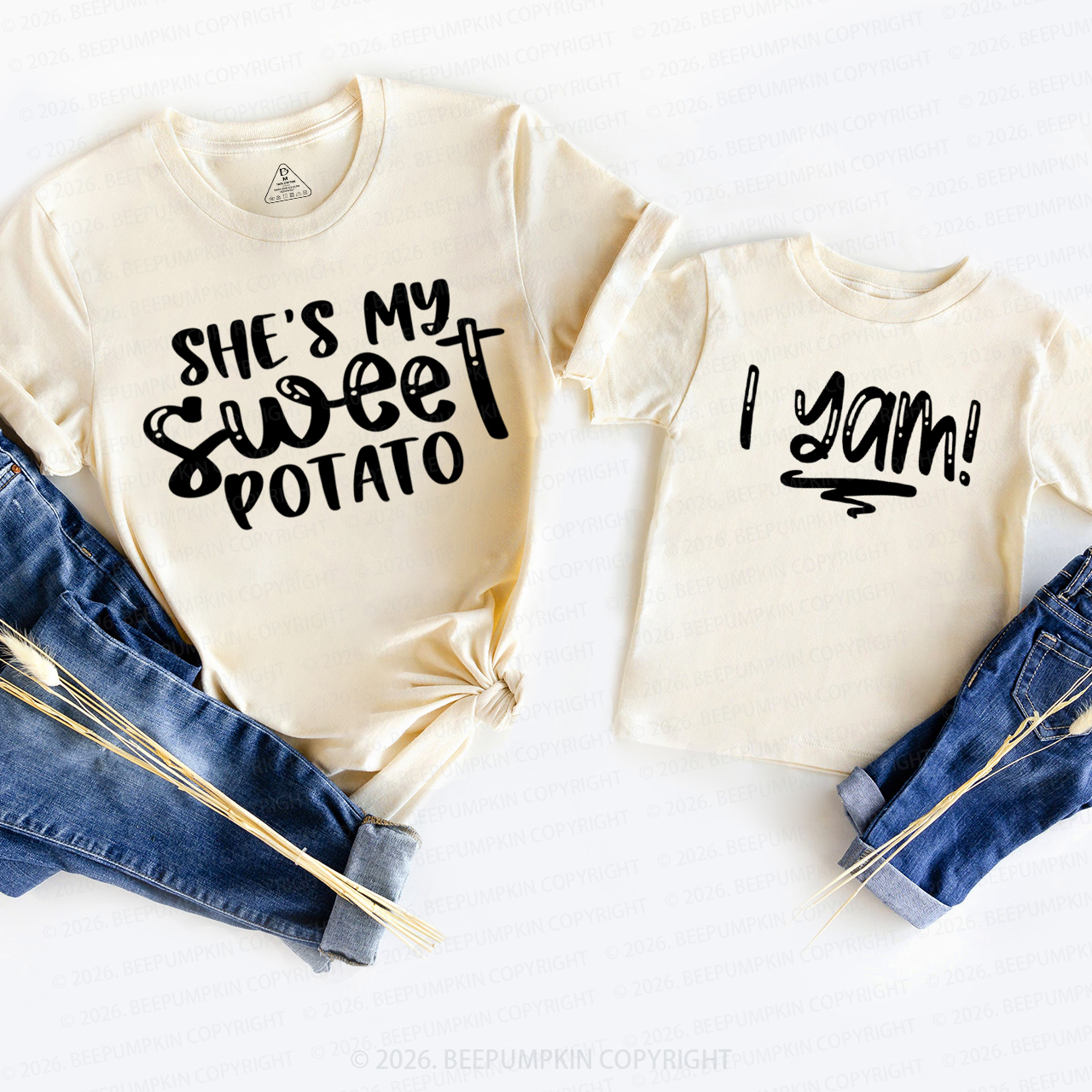 Sweet Potato & I Yam Mom&Me Matching T-Shirts