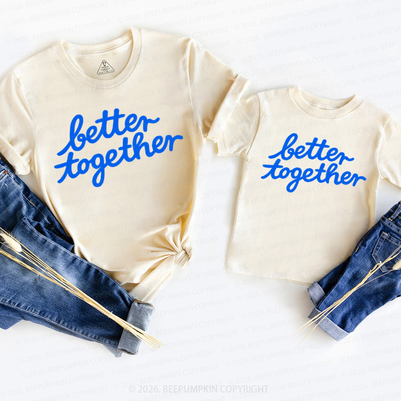 Blue Better Together Mom&Me Matching T-Shirts