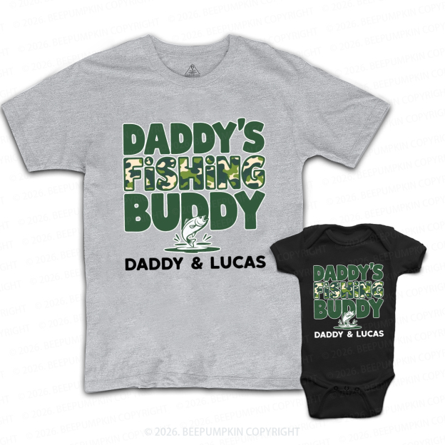 Personalized Fishing Buddies Dad&Me Matching Shirts