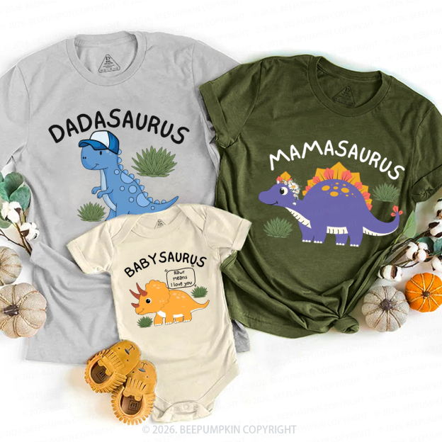 Personalized Cute Dinosaur Family Matching T-Shirts