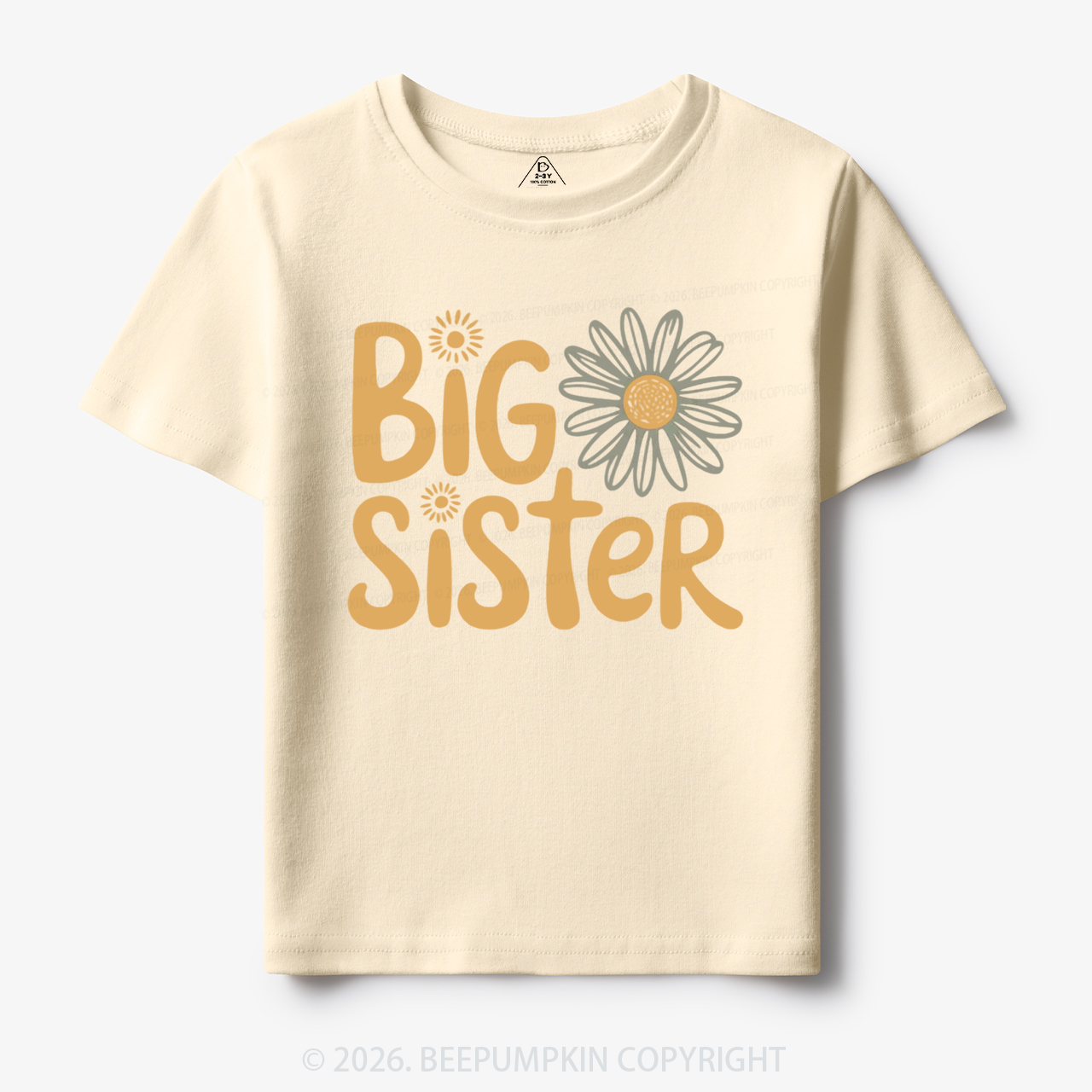 Big Sister Daisy Boho Flower Toddler&Kid's Tees