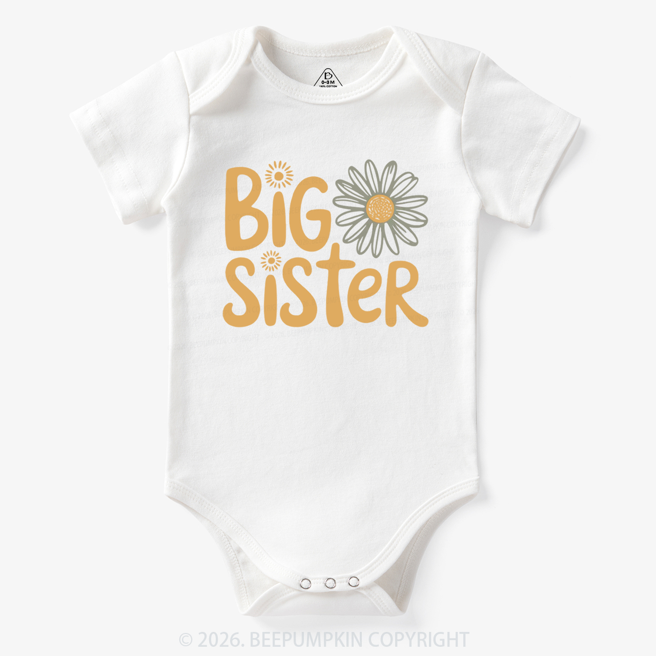 Big Sister Daisy Boho Flower Bodysuit