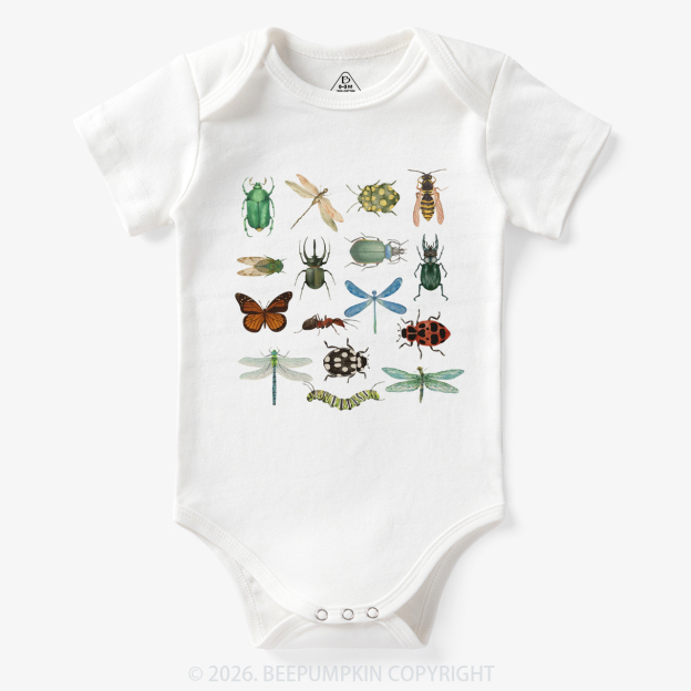 Retro Bugs Boho Natural Bodysuit
