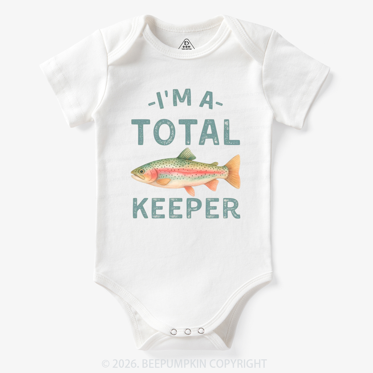 I'm a Total Keeper Funny Fishing Bodysuit