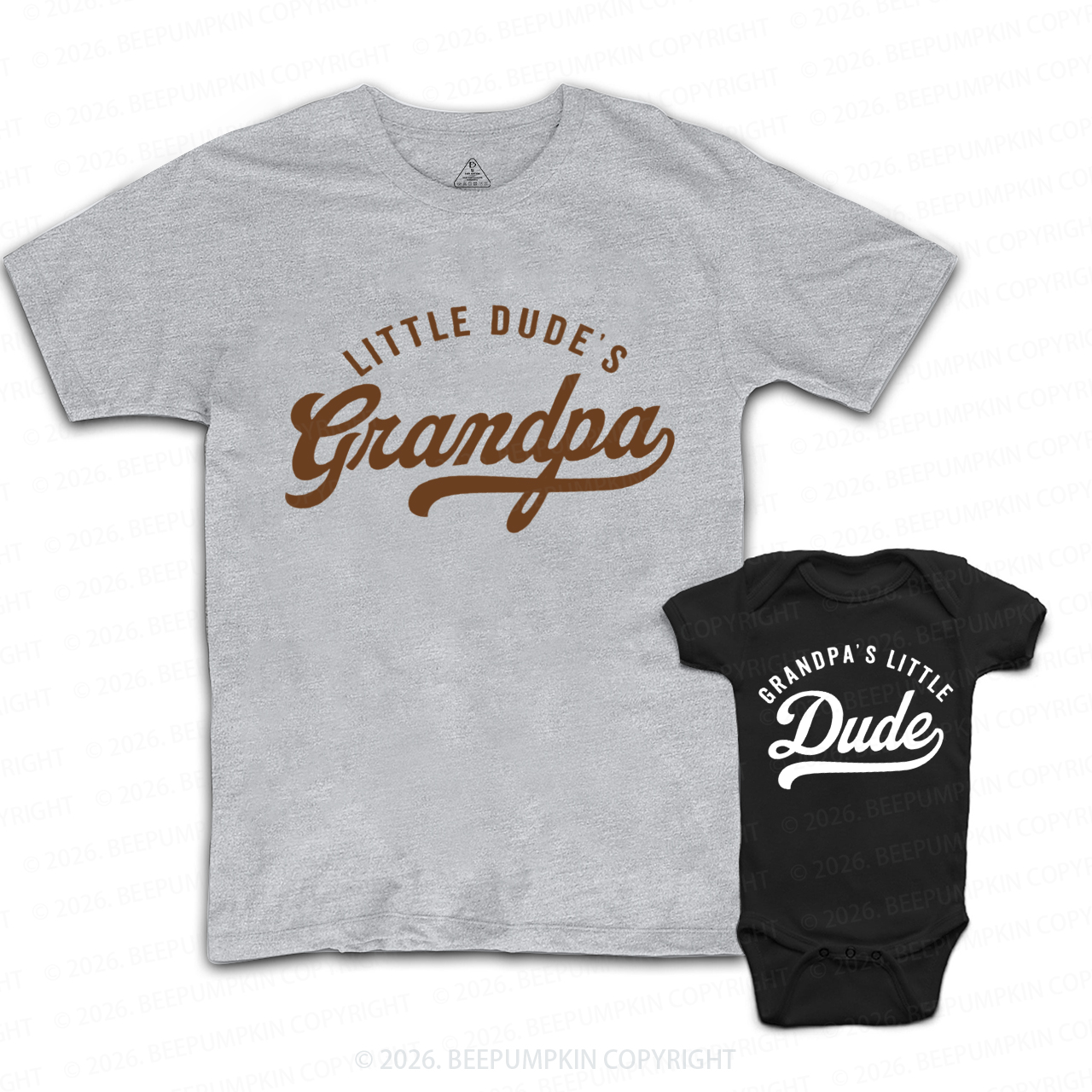 Grandpa’s Little Dude Grandpa&Me Matching Shirts