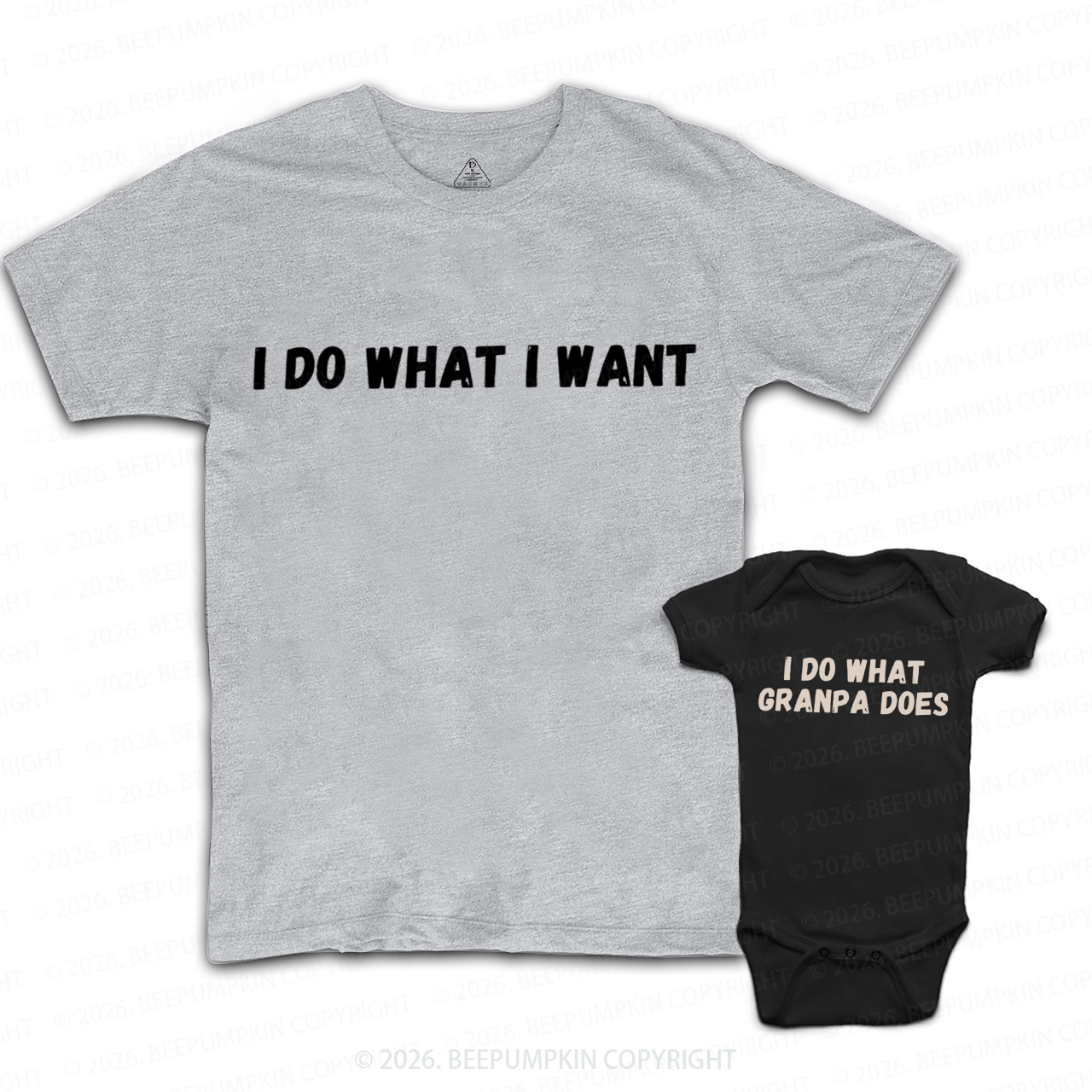 I Do What I Want Grandpa&Me Matching Shirts