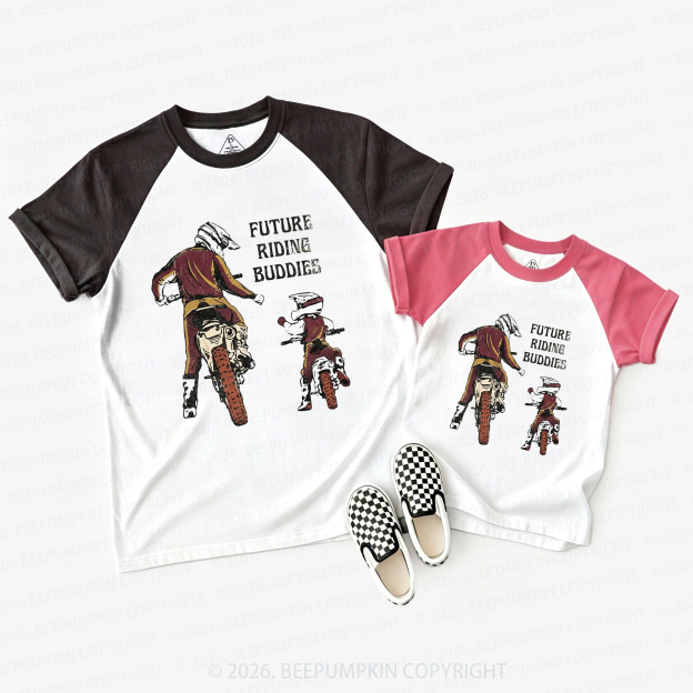 Daddy's Future Riding Buddies Dad&Me Matching Raglan T-shirts