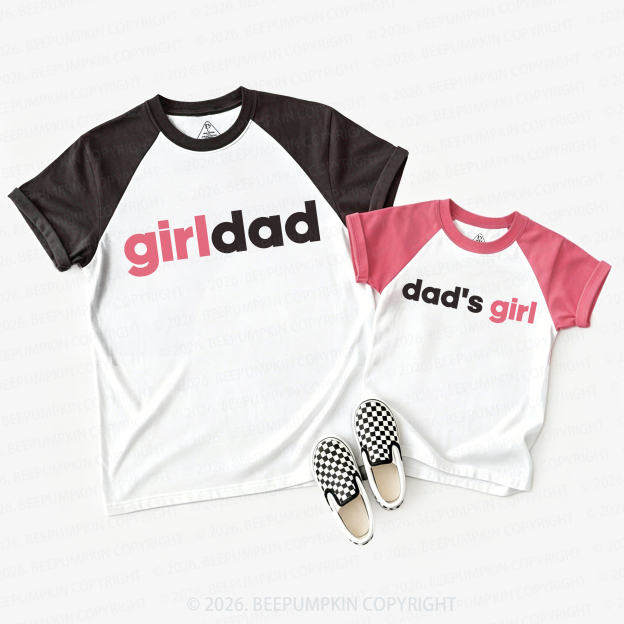 GirlDad BoyDad Dad&Me Matching Raglan T-shirts