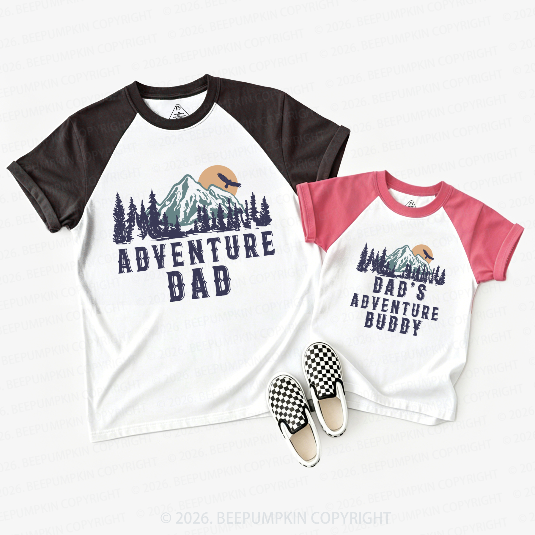 Fun Adventure Dad Adventure Buddy Dad&Me Matching Raglan T-shirts