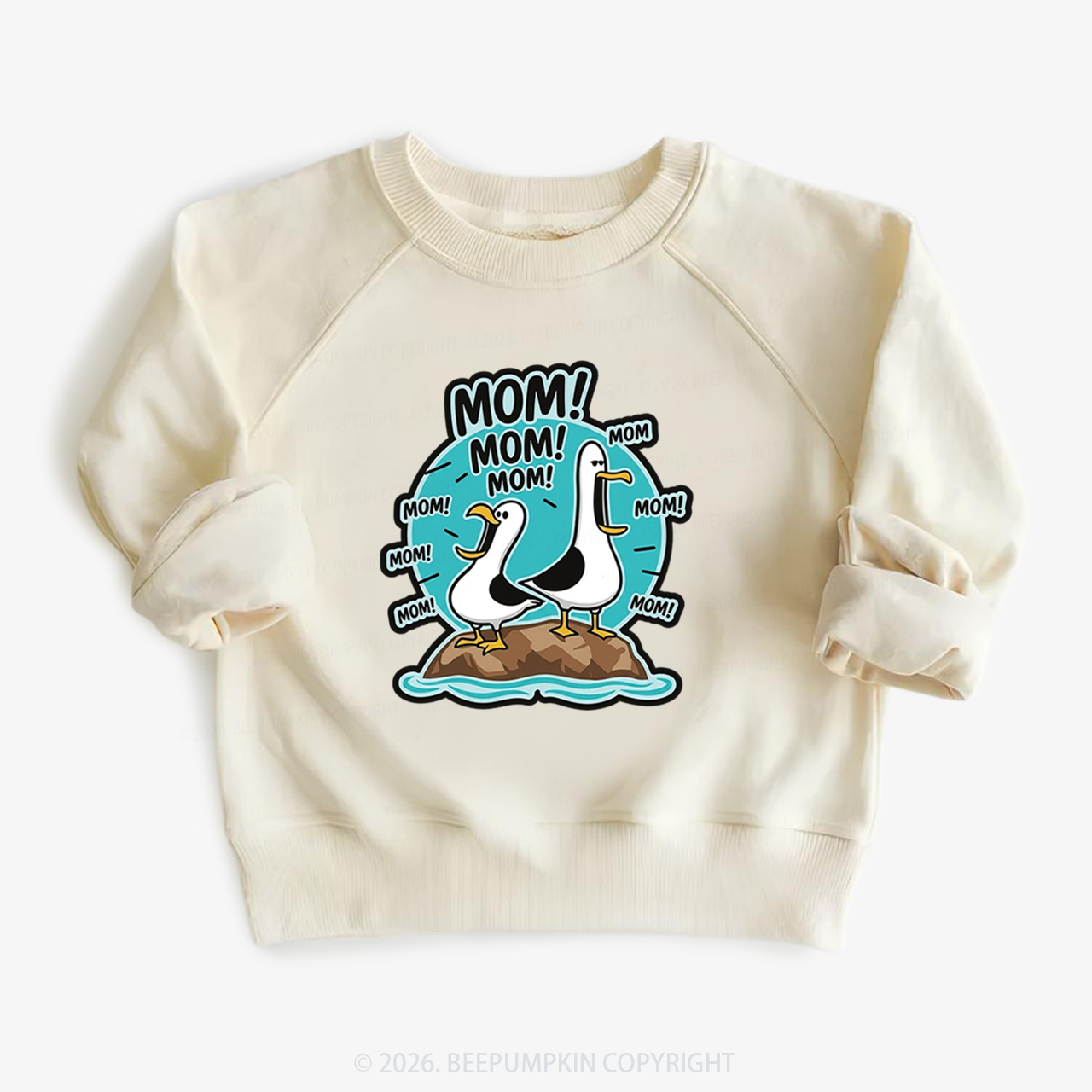 Funny Seagull MOM Kid's Sweatshirt