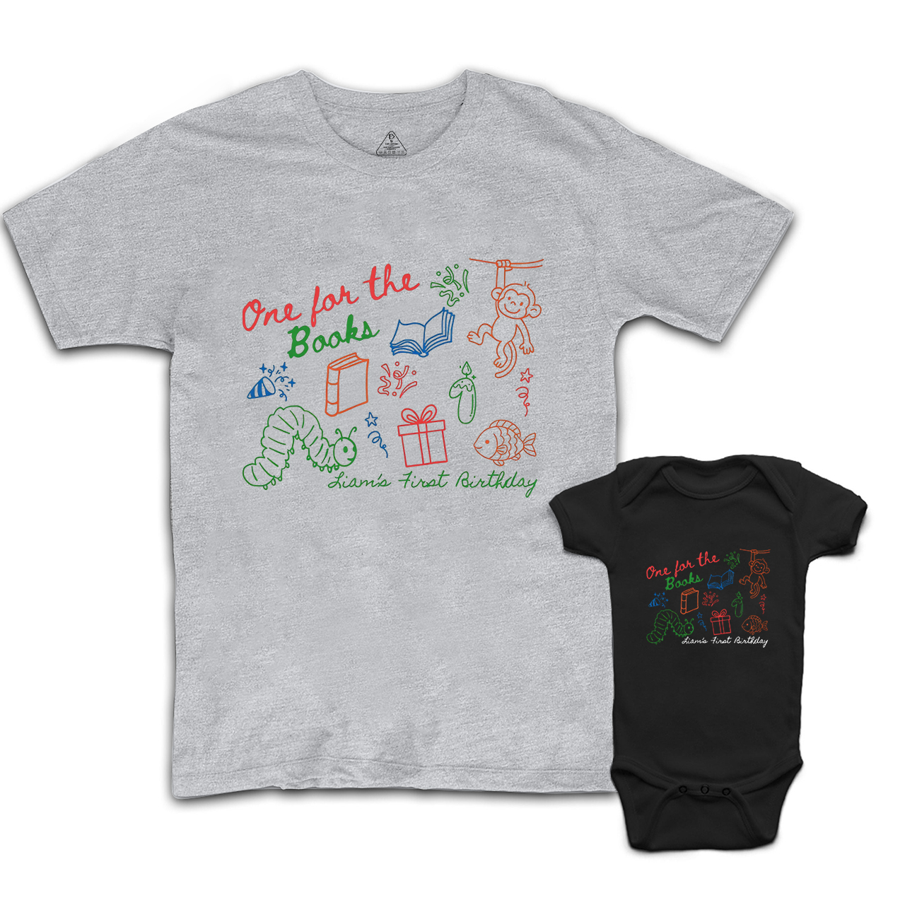 Personalized One for the Books Birthday Matching Family Shirts