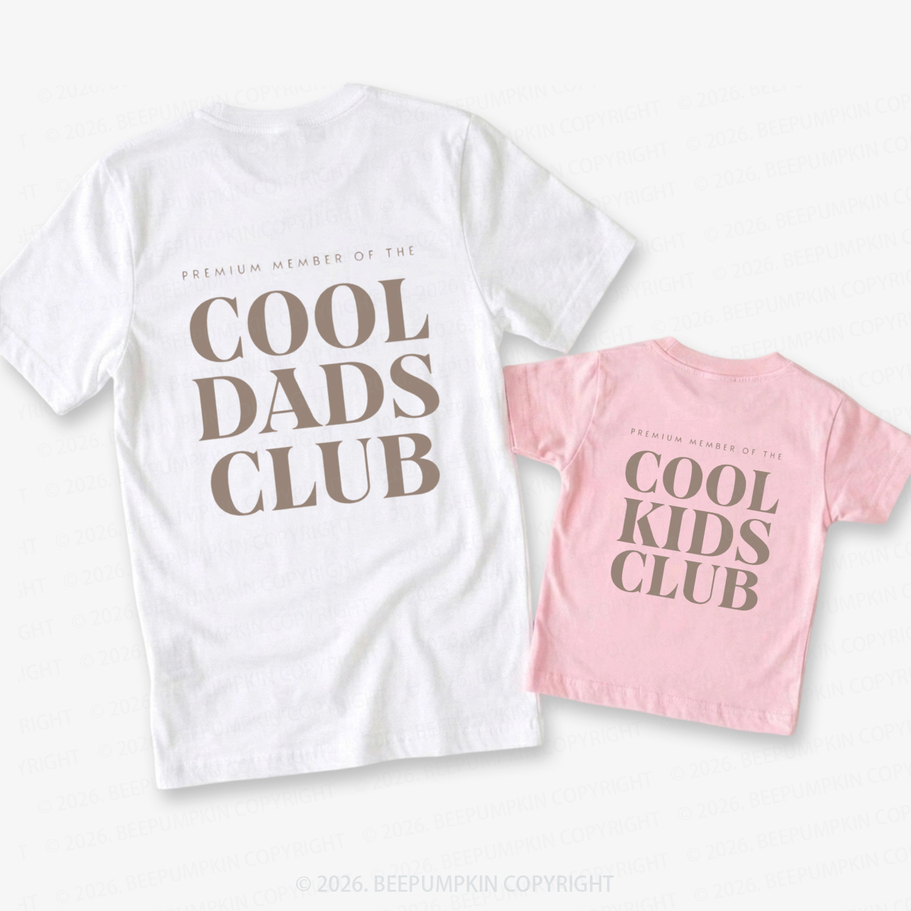Vintage Cool Dads Club Dad&Me Matching T-Shirts-Back Design