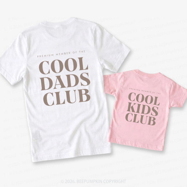 Vintage Cool Dads Club Dad&Me Matching T-Shirts-Back Design