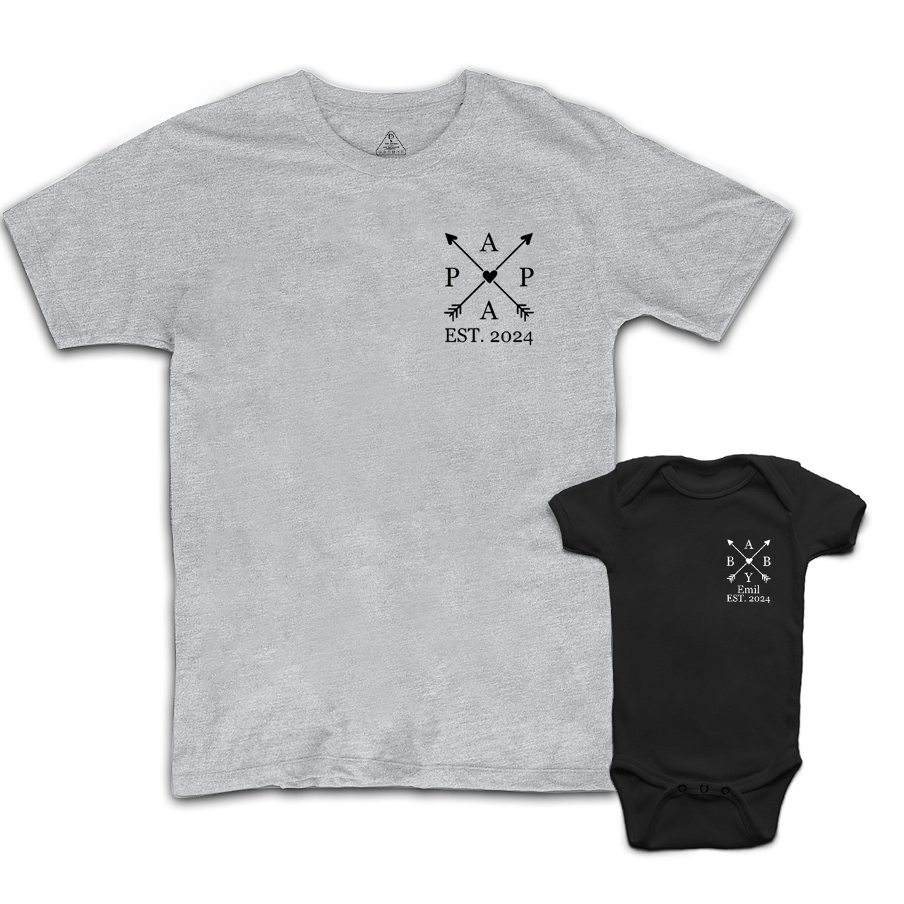Personalized Arrow Heart Matching Shirts