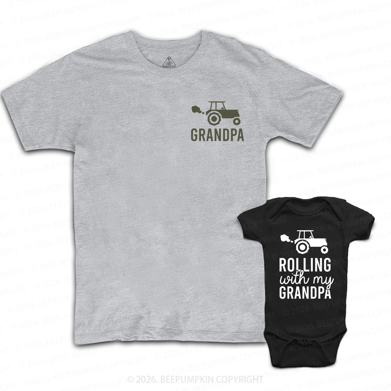 Grandpa & Rolling with my Grandpa Matching Shirts