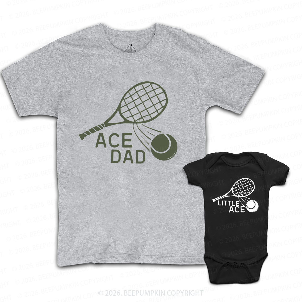 Tennis Fathers Day Dad&Me Matching Shirts