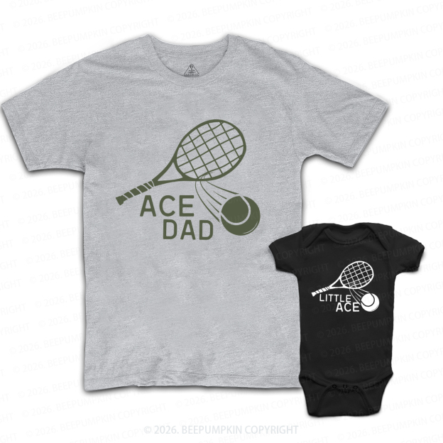 Tennis Fathers Day Dad&Me Matching Shirts