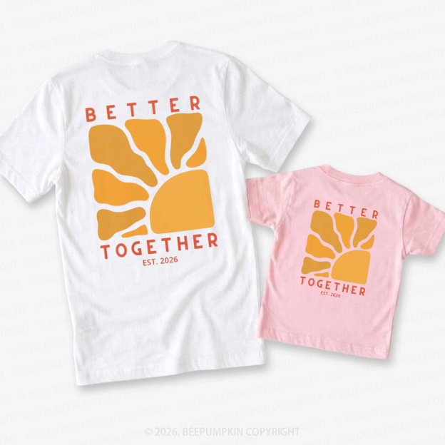 Better Together Retro Sun Dad&Me Matching Shirts