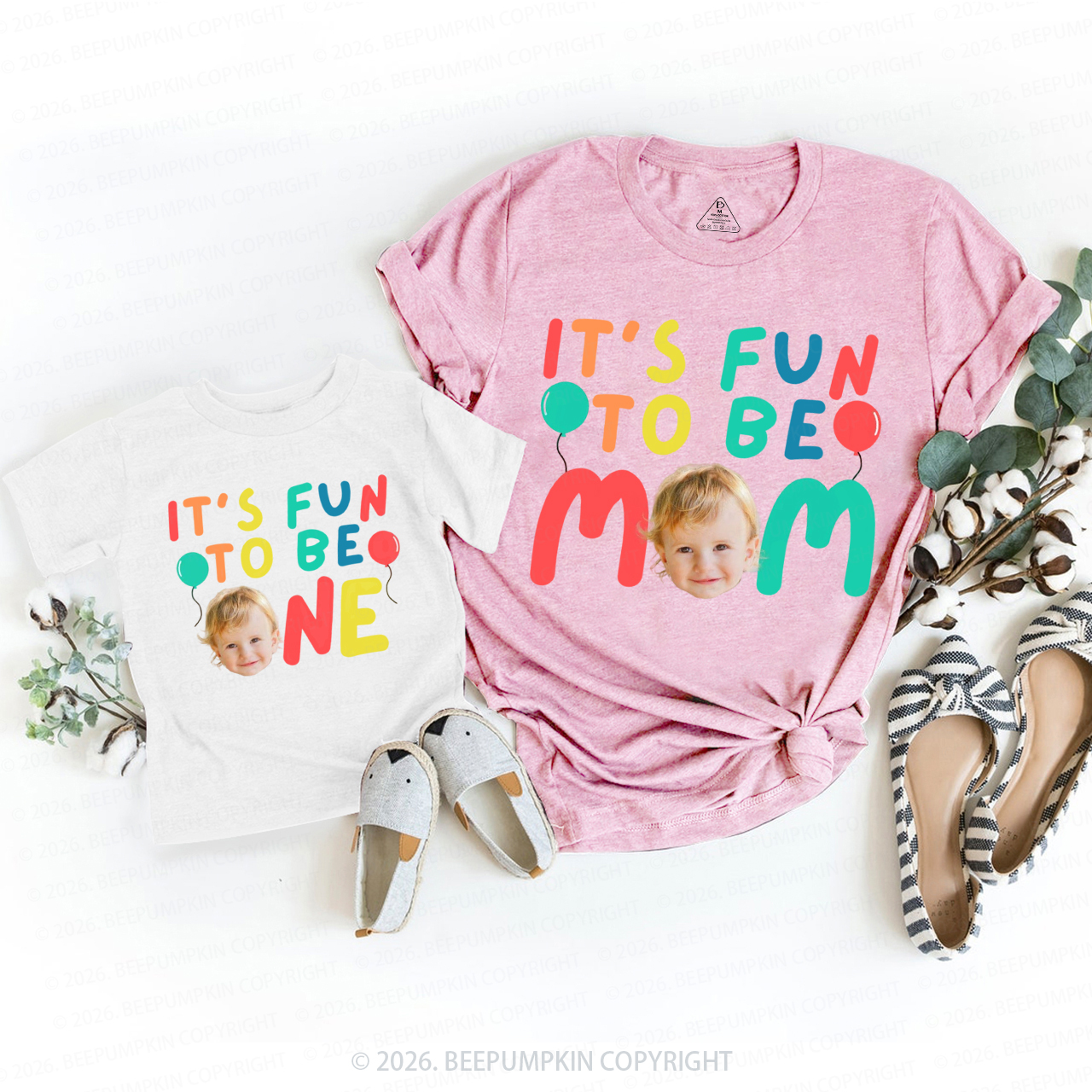 Personalized It's Fun to Be One Birthday Family Matching T-Shirts