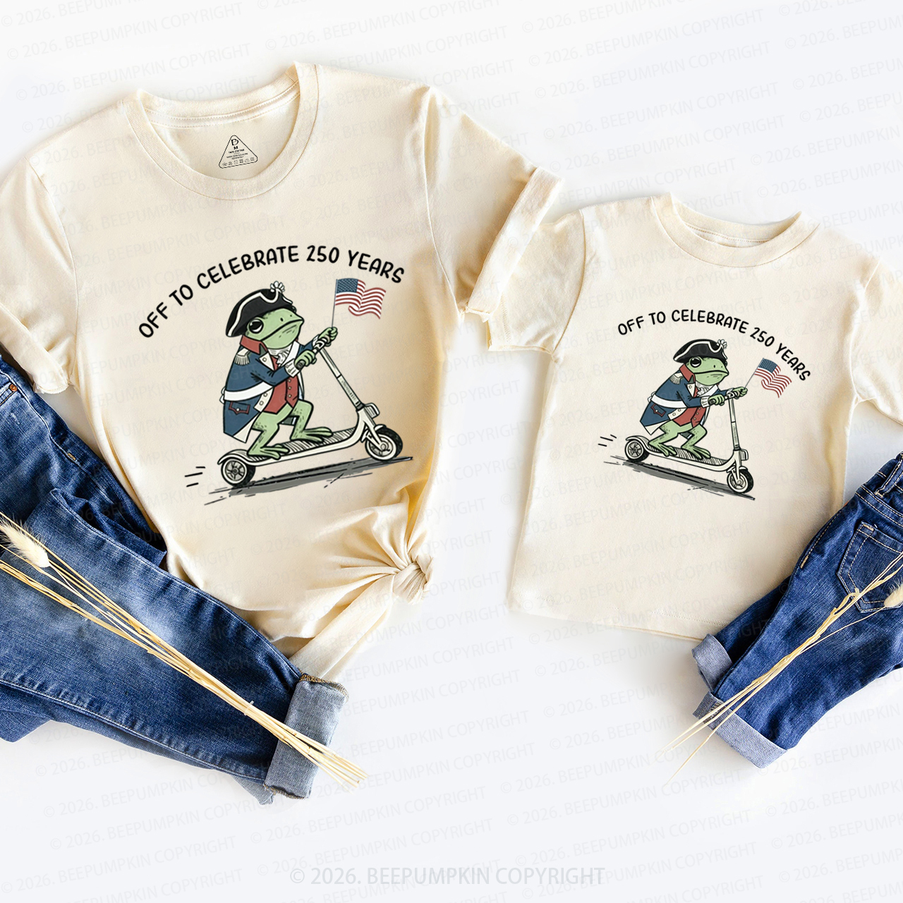 America 250 4th of July Mom&Me Matching T-Shirts