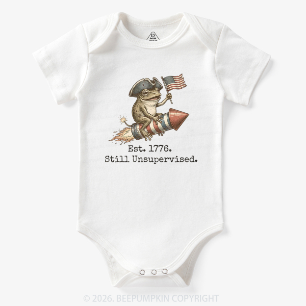 Est 1776 Funny Frog  American 250th Anniversary Bodysuit