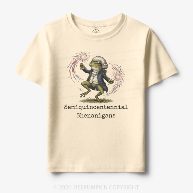 American 250th Anniversary Funny Frog Retro Toddler&Kid's Tees