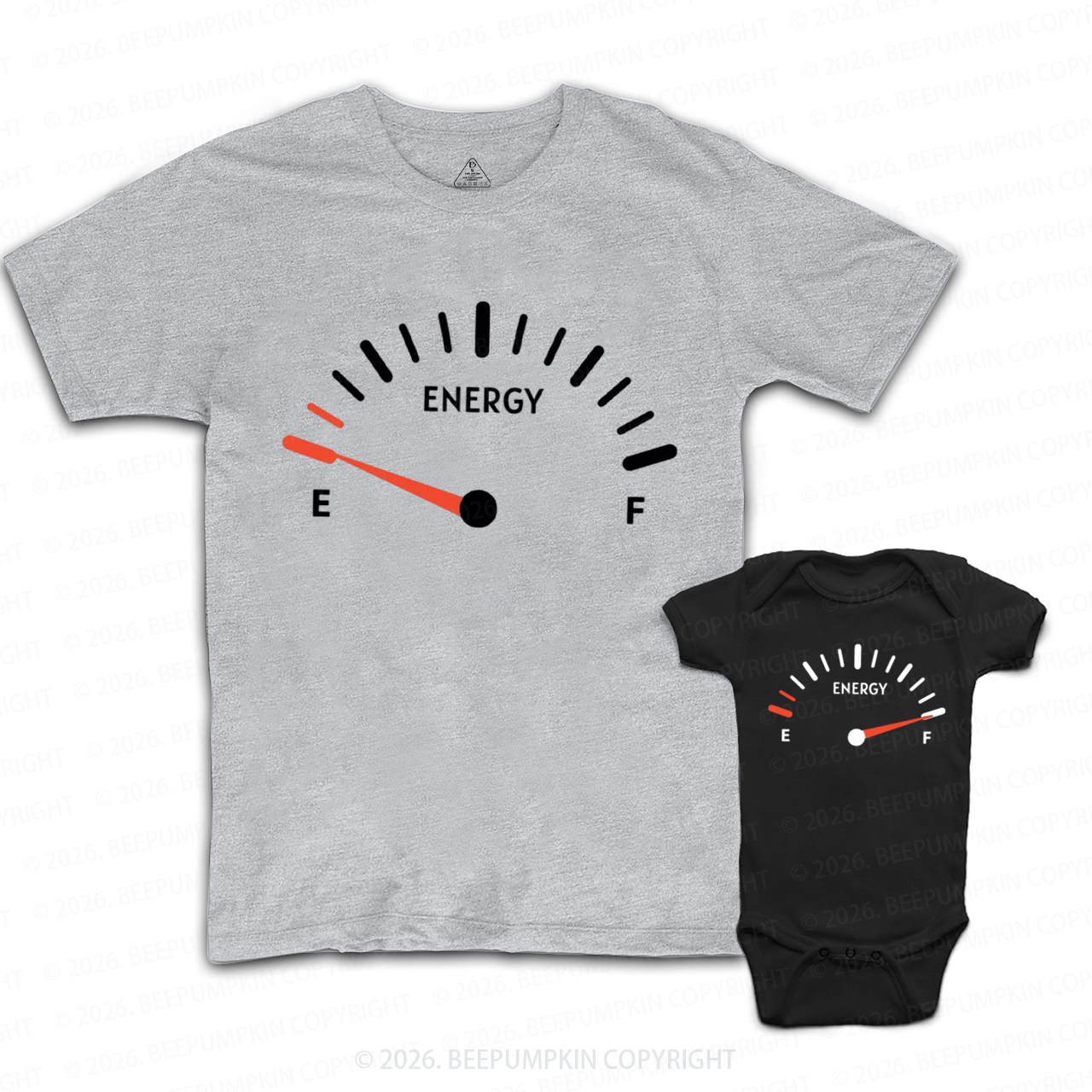 Energy Gauge for Father's Day Dad&Me Matching Shirts