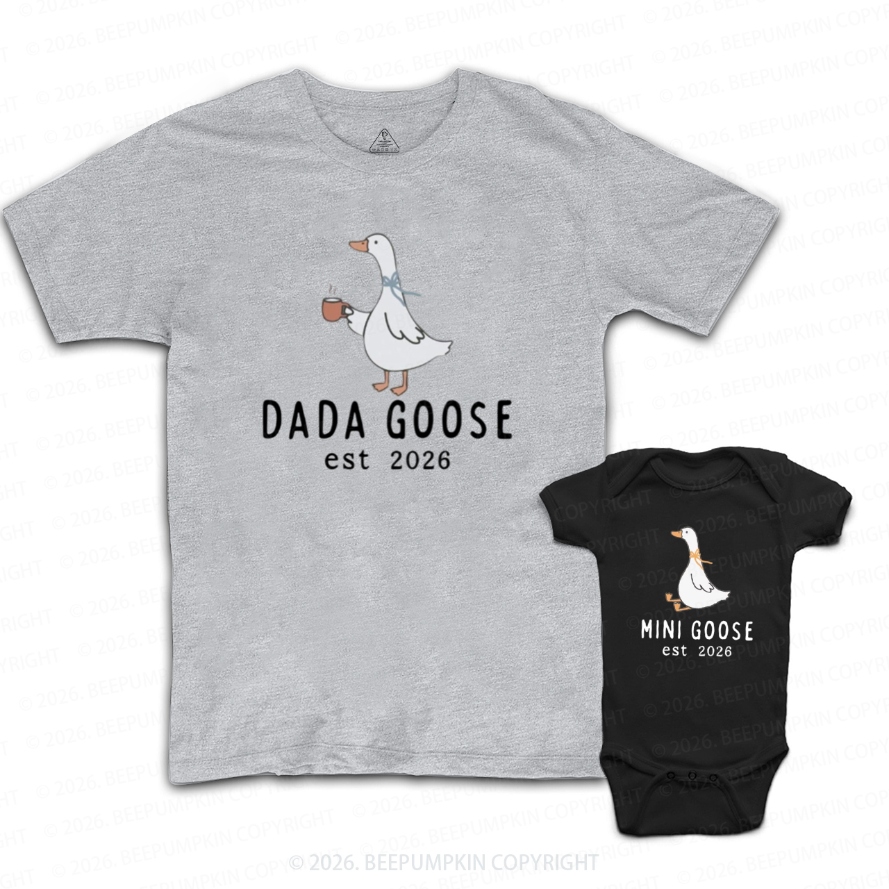 Silly Dada Goose and Mini Goose Dad&Me Matching Shirts