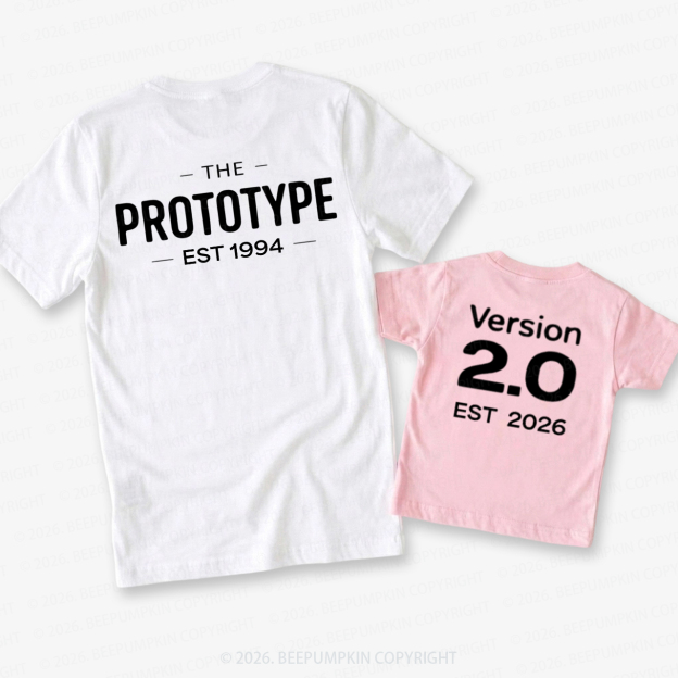 Prototype Version 2 Funny Dad&Me Matching Shirts