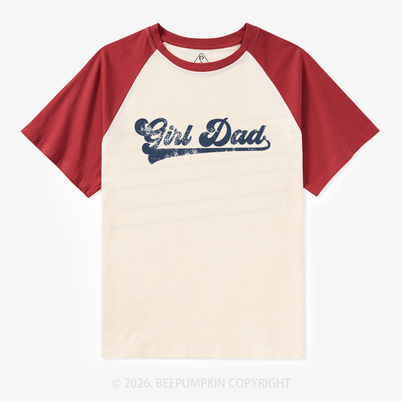 Girl Dad Father’s Day Retro Raglan T-shirt