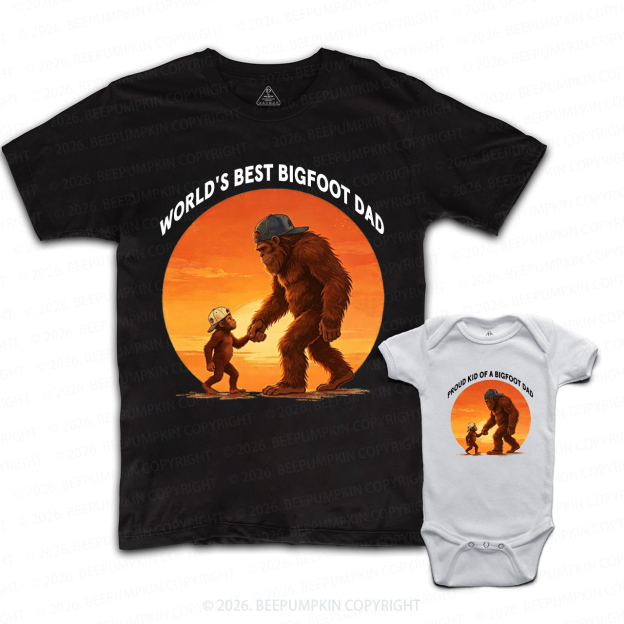 Vintage Sasquatch & Son Dad&Me Matching Shirts