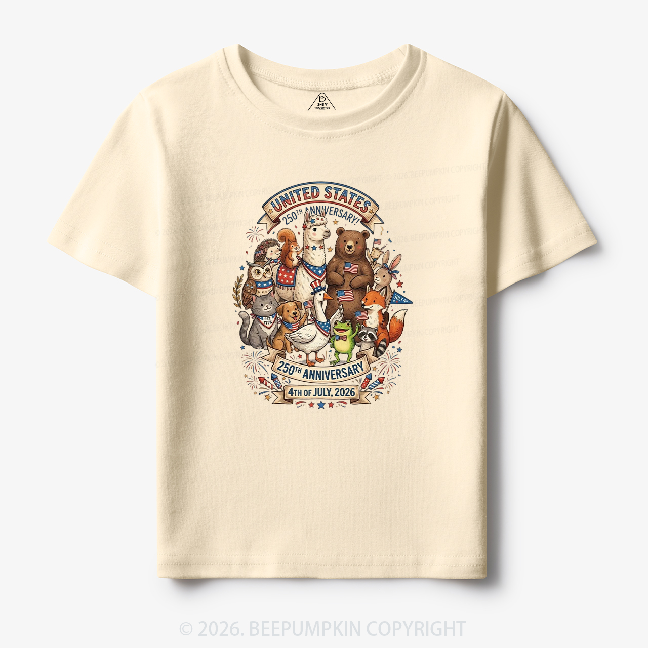 USA 250th Anniversary 4th of July Toddler&Kid's Tees
