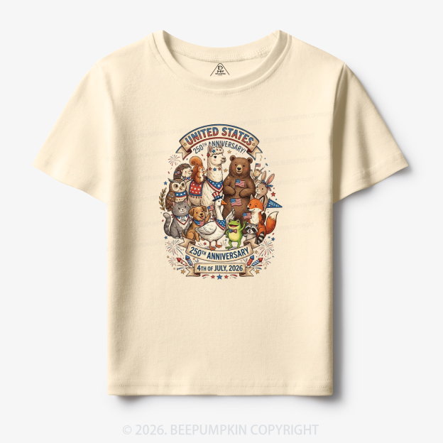 USA 250th Anniversary 4th of July Toddler&Kid's Tees