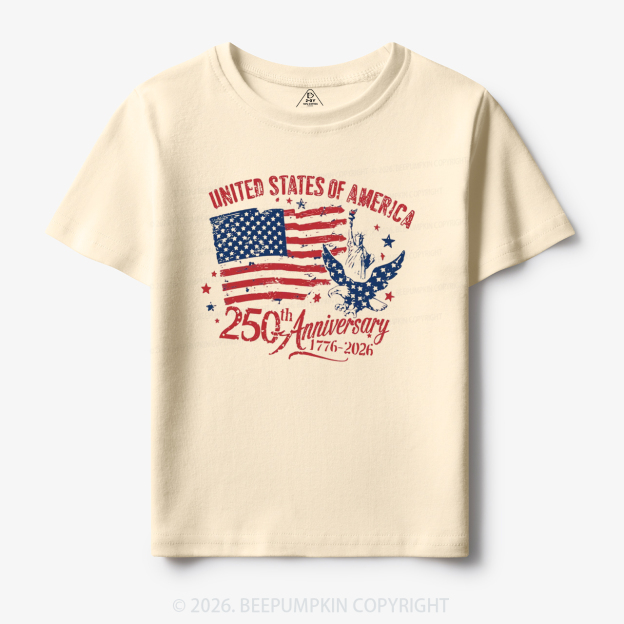 America 250th Anniversary Patriotic Eagle Toddler&Kid's Tees