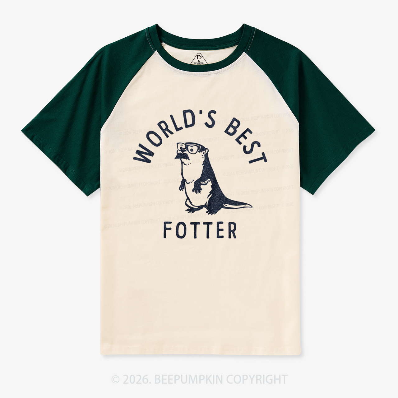 Funny Otter World's Best Father Retro Raglan T-shirt