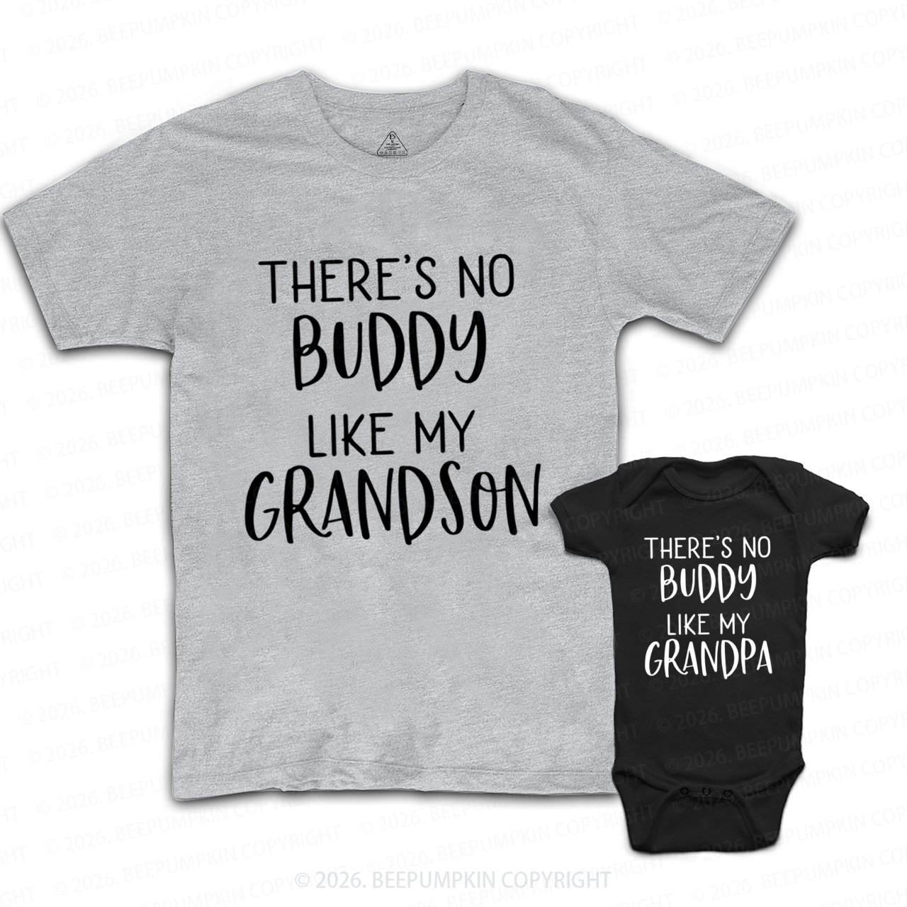 There's No Buddy Like My Grandson Grandpa&Me Matching Shirts