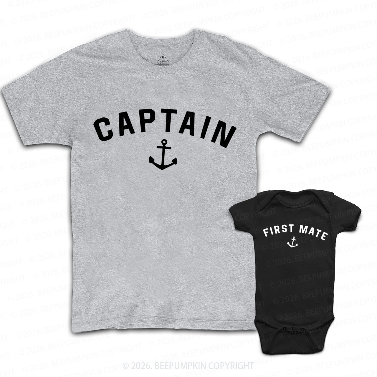 Captain and First Mate Fathers Day Dad&Me Matching Shirts
