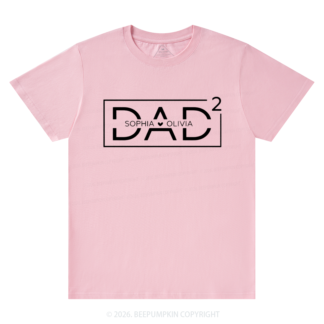 Personalized Dad Squared With Kids Names T-Shirts