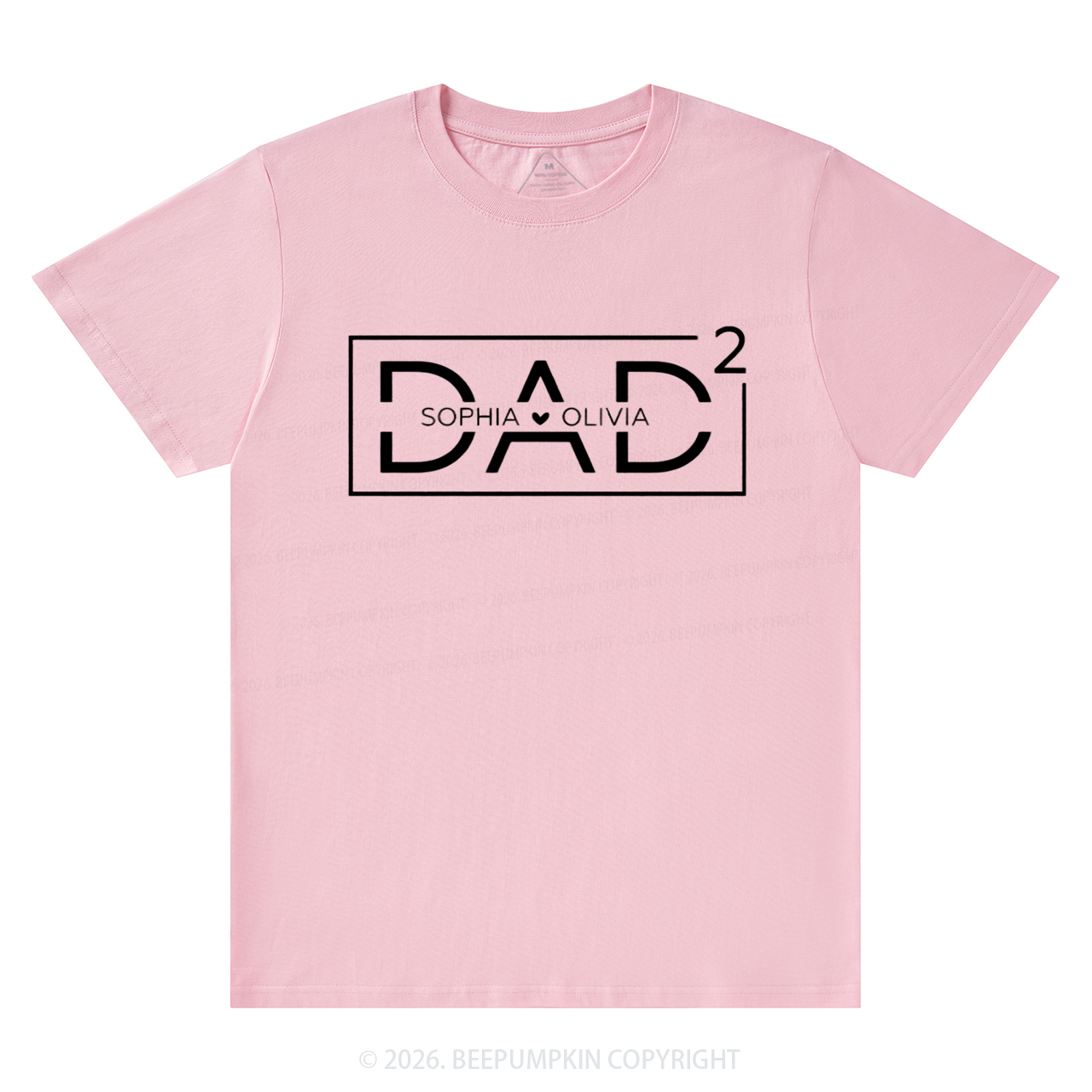 Personalized Dad Squared With Kids Names T-Shirts