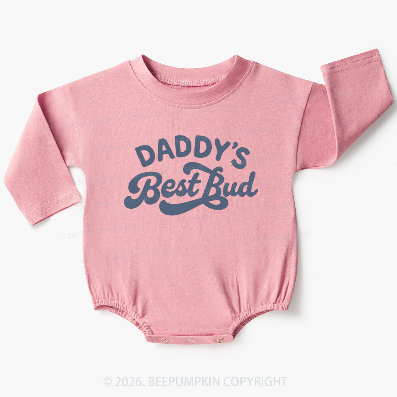 Daddy's Best Bud Cute Baby Bubble Romper