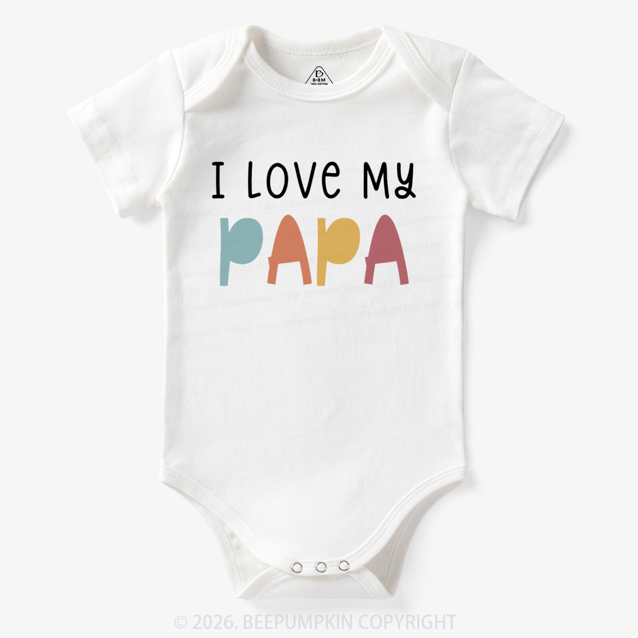 I Love My Papa Cute Father's Day Bodysuit